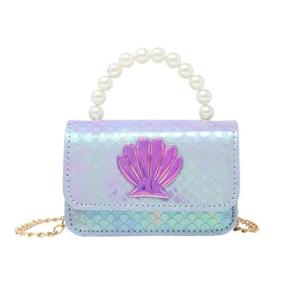 Zomi Gems Shiny Seashell Pearl Handle Handbag - Purple, Zomi Gems, Bow Handbag, Handbag, Mermaid, Mermaid Handbag, Mermaids, Purse, Tiny Treats, Zomi Gems, Zomi Gems Handbag, Zomi Gems Purse,