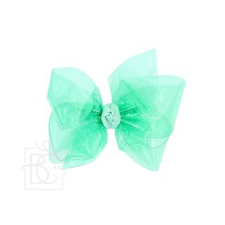 Medium Waterproof Double Knot Hair Bow on Clippie, Beyond Creations, Alligator Clip Hair Bow, Beyond Creations, Bow, cf-size-apple-green, cf-size-aquamarine, cf-size-black, cf-size-emerald, c