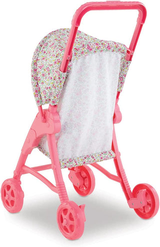 Corolle Pink Floral Baby Doll Stroller with Folding Canopy, Corolle, Baby Doll, cf-type-dolls, cf-vendor-corolle, Corolle, Corolle Baby Doll, Corolle Doll, Corolle Doll Stroller, Corolle Pink