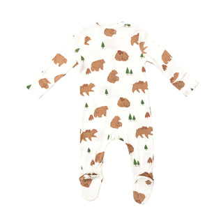 Angel Dear Brown Bear Footie with Zipper, Angel Dear, angel Dear, Angel Dear Bamboo Footie, Angel Dear Fall 2022, Angel Dear Footie with Zipper, Bamboo Footie, Brown Bear, CM22, Footie with Z