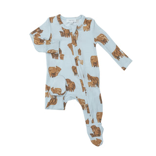 Angel Dear Highland Cattle Footie with Zipper, Angel Dear, angel Dear, Angel Dear Bamboo Footie, Angel Dear Fall 2022, Angel Dear Footie with Zipper, Bamboo Footie, CM22, Footie with Zipper, 