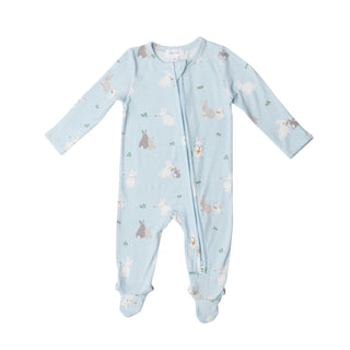 Angel Dear Blue Bunny Footie with Zipper, Angel Dear, angel Dear, Angel Dear Bamboo Footie, Angel Dear Blue Bunny, Angel Dear Footie with Zipper, Angel Dear SS22, Bamboo Footie, Blue Bunny, c