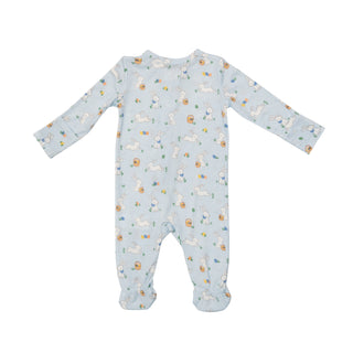 Angel Dear Blue Bunnies 2 Way Zipper Footie, Angel Dear, angel Dear, Angel Dear Bamboo Footie, Angel Dear Footie with Zipper, Angel Dear SS23, Bamboo Footie, cf-size-0-3-months, cf-size-3-6-m