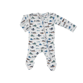 Angel Dear Tropical Ocean Fish 2 Way Zipper Footie, Angel Dear, angel Dear, Angel Dear Bamboo Footie, Angel Dear Footie with Zipper, Angel Dear SS23, Bamboo Footie, cf-size-0-3-months, cf-siz