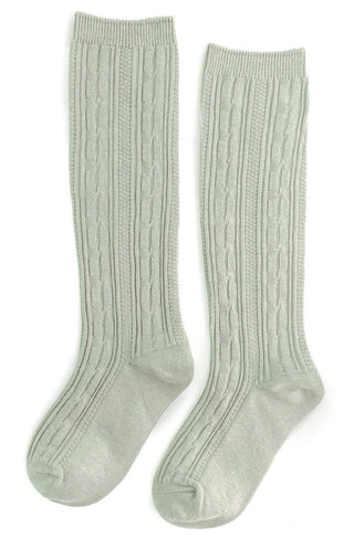 Little Stocking Co Knee High Socks - Sage, Little Stocking Co, Cable Knit Knee High, Cable Knit Knee High Socks, cf-size-1-5-3y, cf-size-4-6y, cf-size-6-18-months, cf-size-7-10y, cf-type-knee