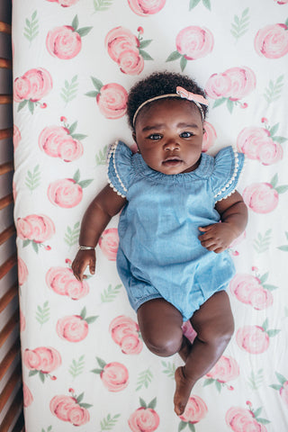 Copper Pearl Grace Fitted Crib Sheet Basically Bows Bowties