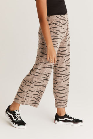 Z Supply Girls Brinley Zebra Pant - Frappe, Z Supply, cf-size-large-12-14, cf-size-medium-10-12, cf-size-small-7-8, cf-type-bottoms, cf-vendor-z-supply, CM22, JAN23, tween clothing, Z Supply,