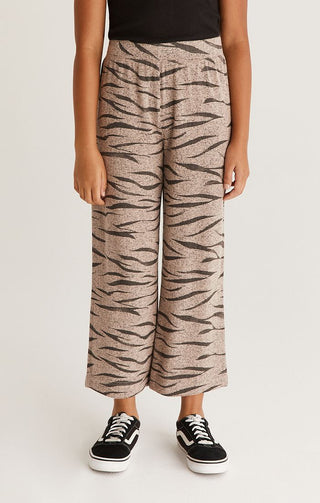 Z Supply Girls Brinley Zebra Pant - Frappe, Z Supply, cf-size-large-12-14, cf-size-medium-10-12, cf-size-small-7-8, cf-type-bottoms, cf-vendor-z-supply, CM22, JAN23, tween clothing, Z Supply,