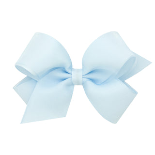 Medium Overlay Grosgrain Bow on Clippie (55+ Colors), Wee Ones, cf-size-antique-white, cf-size-aqua, cf-size-black, cf-size-blue-vapor, cf-size-charcoal, cf-size-coffee, cf-size-colonial-rose