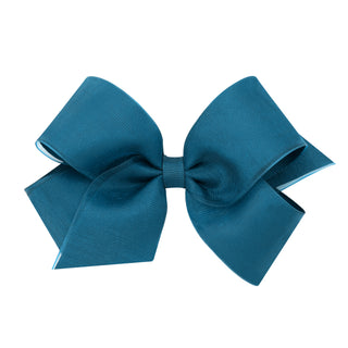 Medium Overlay Grosgrain Bow on Clippie (55+ Colors), Wee Ones, cf-size-antique-white, cf-size-aqua, cf-size-black, cf-size-blue-vapor, cf-size-charcoal, cf-size-coffee, cf-size-colonial-rose