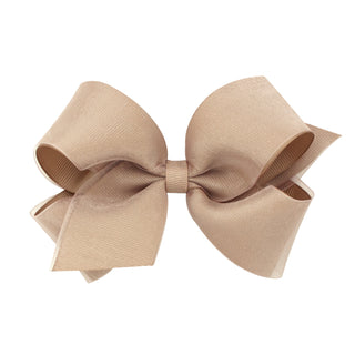 Medium Overlay Grosgrain Bow on Clippie (55+ Colors), Wee Ones, cf-size-antique-white, cf-size-aqua, cf-size-black, cf-size-blue-vapor, cf-size-charcoal, cf-size-coffee, cf-size-colonial-rose