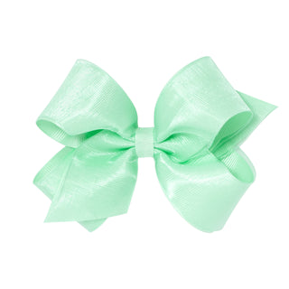 Medium Overlay Grosgrain Bow on Clippie (55+ Colors), Wee Ones, cf-size-antique-white, cf-size-aqua, cf-size-black, cf-size-blue-vapor, cf-size-charcoal, cf-size-coffee, cf-size-colonial-rose