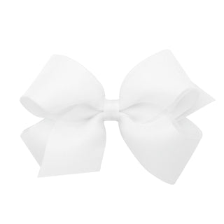 Medium Overlay Grosgrain Bow on Clippie (55+ Colors), Wee Ones, cf-size-antique-white, cf-size-aqua, cf-size-black, cf-size-blue-vapor, cf-size-charcoal, cf-size-coffee, cf-size-colonial-rose