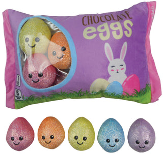 Iscream Chocolate Easter Egg Buddies Packaging Fleece Pillow, Iscream, cf-type-stuffed-animal, cf-vendor-iscream, Easter, Easter Basket Ideas, Easter Chick, EB Boys, EB Girls, Iscream, Iscrea