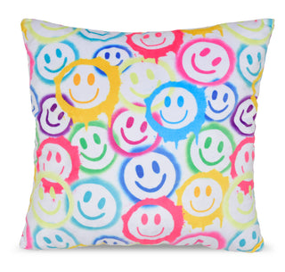 Iscream Spray Paint Smiles Fleece Pillow, Iscream, EB Girls, iScream, iscream pillow, Iscream Pillows, Iscream Smiley Face, Iscream Spray Paint Smiles Fleece Pillow, iscream-shop, Sleepover, 