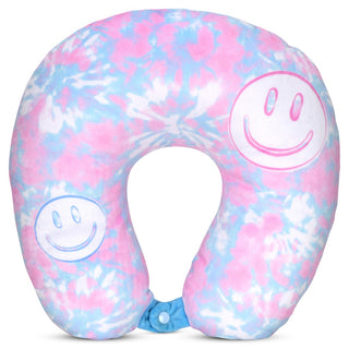 Iscream Tie Dye Smiles Neck Pillow, Iscream, Camp Gift, cf-type-pillow, cf-vendor-iscream, iscream, iscream-shop, Neck Pillow, Smile, Smiley, Smiley Face, Tie Dye Smiles, Travel Neck Pillow, 