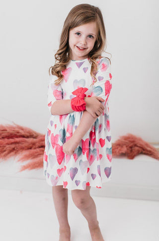 Mila & Rose Light Hearted Twirl Dress, Mila & Rose, Heart Dress, Hearts, Light Hearted Twirl Dress, Mila & Rose, Mila & Rose Twirl Dress, Mila and Rose, Valentines, Valentines Day, Valentines