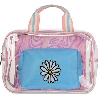 Iscream Crazy Daisies Cosmetic Bag Trio, Iscream, Camp Gift, cf-type-cosmetic-bag, cf-vendor-iscream, Cosmetic Travel Bag, Crazy Daisies, Iscream, Iscream Cosmetic Bag, Iscream Cosmetic Bag T