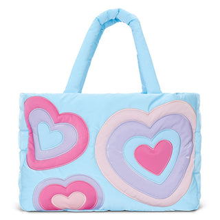 Iscream Happy Heart Puffy Weekender Bag, Iscream, Bag for Camp, Camp Bag, cf-type-bag, cf-vendor-iscream, Gift for Camp, Gifts for Girls, Happy Heart, Happy Heart Puffy Weekender Bag, Iscream