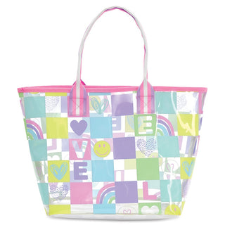 Iscream Talk About Love Clear Tote Bag, Iscream, Bag for Camp, Camp Bag, cf-type-bag, cf-vendor-iscream, Clear Tote Bag, Gift for Camp, Gifts for Girls, Iscream, Iscream Bag, Iscream Clear To