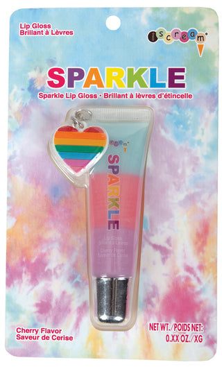 Iscream Sparkle On Lip Gloss w/Charm, Iscream, Gifts for Tween, gifts for tweens, iScream, Iscream Lip Gloss, Iscream Lipgloss, Iscream rainbow Heart, Iscream Rainbow Lip Gloss, Iscream Spark