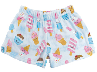 Iscream Ice Cream Treats Plush Shorts, Iscream, EB Girls, Fleece Shorts, Gifts for Tween, Girls Sleep Shorts, Ice Cream Plush Shorts, Ice Cream Shorts, iscream, Iscream Ice Cream, Iscream Ice