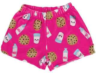 Iscream Milk & Cookies Plush Shorts, Iscream, Fleece Shorts, Gifts for Tween, Girls Sleep Shorts, iscream, Iscream Milk & Cookies, Iscream Milk & Cookies Plush Shorts, Iscream Milk and Cookie