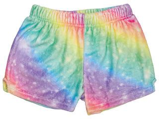 Iscream Shimmer Rainbow Plush Shorts, Iscream, Fleece Shorts, Gifts for Tween, Girls Sleep Shorts, iscream, Iscream rainbow, Iscream Rainbow Plush Shorts, Iscream Rainbows, Iscream Shimmer Ra