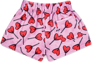 Iscream Lollipops Plush Shorts, Iscream, Fleece Shorts, Gifts for Tween, Girls Sleep Shorts, Heart Lollipops, iscream, Iscream Lollipops, Iscream Plush Shorts, iscream shorts, Iscream Valenti