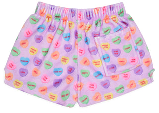 Iscream Sweet Talk Plush Shorts, Iscream, Candy Hearts, Fleece Shorts, Gifts for Tween, Girls Sleep Shorts, iscream, Iscream Plush Shorts, iscream shorts, Iscream Valentines, iscream-shop, pl