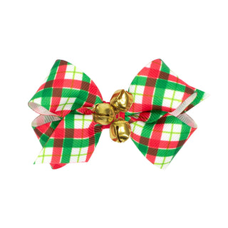 Mini Holiday with Bells Hair Bow on Clippie, Wee Ones, All Things Holiday, Alligator Clip, Alligator Clip Hair Bow, cf-type-hair-bow, cf-vendor-wee-ones, Christmas Bow, Christmas Hair Bow, Ch