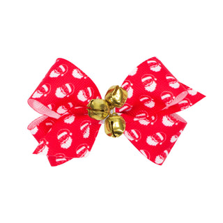 Mini Holiday with Bells Hair Bow on Clippie, Wee Ones, All Things Holiday, Alligator Clip, Alligator Clip Hair Bow, cf-type-hair-bow, cf-vendor-wee-ones, Christmas Bow, Christmas Hair Bow, Ch