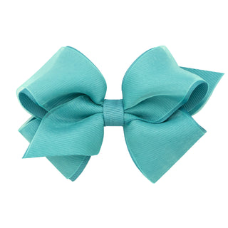 Extra Small Overlay Grosgrain Bow on Clippie (50+ Colors), Wee Ones, cf-size-aqua, cf-size-black, cf-size-blue, cf-size-blue-vapor, cf-size-carmandy, cf-size-coffee, cf-size-dark-navy, cf-siz