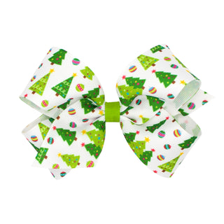 Medium Holiday Grosgrain Printed Hair Bow on Clippie (6 Prints Available), Wee Ones, All Things Holiday, cf-type-hair-bow, cf-vendor-wee-ones, Christmas Bow, Hair Bow, Holiday Hair Bow, jolly