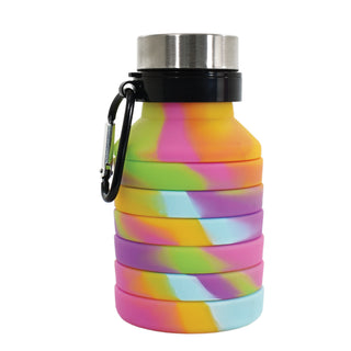 Iscream Tie Dye Silicone Collapsible Water Bottle, Iscream, Camp, Collapsible Water Bottle, Iscream, Iscream Collapsible Water Bottle, Iscream Silicone Collapsible Water Bottle, Iscream Tie D