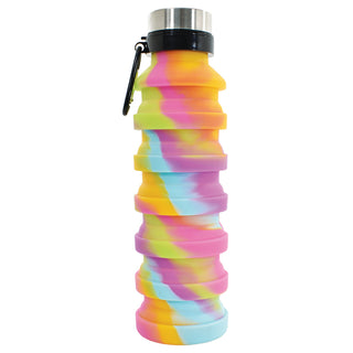 Iscream Tie Dye Silicone Collapsible Water Bottle, Iscream, Camp, Collapsible Water Bottle, Iscream, Iscream Collapsible Water Bottle, Iscream Silicone Collapsible Water Bottle, Iscream Tie D