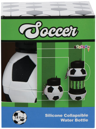 Iscream Soccer Silicone Collapsible Water Bottle, Iscream, Boy Water Bottle, Camp, Collapsible Water Bottle, Iscream, Iscream Silicone Collapsible Water Bottle, Iscream Soccer, Iscream Soccer