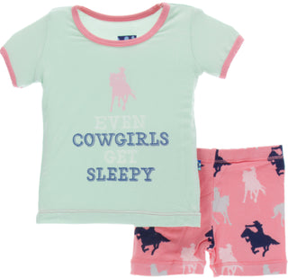 KicKee Pants Strawberry Cowgirl S/S Pajama Set with Shorts, KicKee Pants, CM22, KicKee, KicKee Pajamas, KicKee Pants, KicKee Pants Sea to Shing Sea, KicKee Pants Sea to Shining Sea, kickee pa