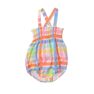 Angel Dear Multicolor Plaid Smocked Sunsuit, Angel Dear, Angel Dear, Angel Dear Bubble, Angel Dear Multicolor Plaid, Angel Dear Romper, Angel Dear Smocked Bubble, Angel Dear Smocked Sunsuit, 