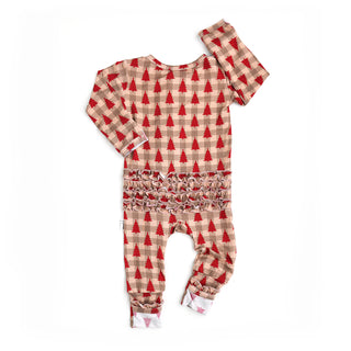 Gigi and Max Francis Ruffle Zip One Piece, Gigi and Max, All Things Holiday, Bamboo Pajama, cf-size-3m-0-3m, cf-size-9m-6-9m, cf-type-pajamas, cf-vendor-gigi-and-max, Christmas, Christmas Foo