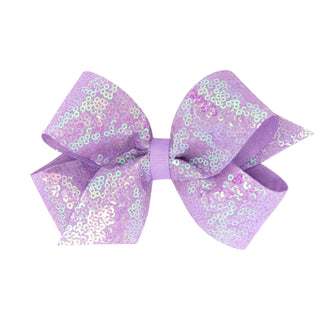 Medium Iridescent Sequin Hair Bow on Clippie - 12 Colors, Wee Ones, Alligator Clip, Alligator Clip Hair Bow, cf-type-hair-bow, cf-vendor-wee-ones, Clippie, Clippie Hair Bow, Hair Bow, Hair Bo