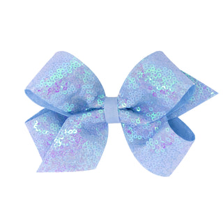 Medium Iridescent Sequin Hair Bow on Clippie - 12 Colors, Wee Ones, Alligator Clip, Alligator Clip Hair Bow, cf-type-hair-bow, cf-vendor-wee-ones, Clippie, Clippie Hair Bow, Hair Bow, Hair Bo