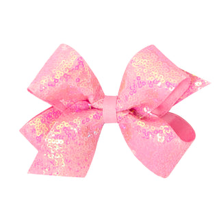 Medium Iridescent Sequin Hair Bow on Clippie - 12 Colors, Wee Ones, Alligator Clip, Alligator Clip Hair Bow, cf-type-hair-bow, cf-vendor-wee-ones, Clippie, Clippie Hair Bow, Hair Bow, Hair Bo