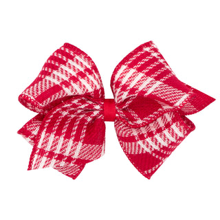 Mini King Holiday Plaid Bow on Clippie, Wee Ones, cf-type-hair-bow, cf-vendor-wee-ones, Mini King, Mini King Hair Bow, Mini King Holiday Plaid Bow on Clippie, Wee Ones, Wee Ones Hair Bow, Wee