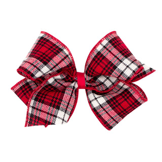 King Holiday Plaid Bow on Clippie (6 Plaids), Wee Ones, cf-type-hair-bow, cf-vendor-wee-ones, Mini King, Mini King Hair Bow, Mini King Holiday Plaid Bow on Clippie, Wee Ones, Wee Ones Hair Bo