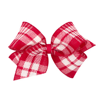 King Holiday Plaid Bow on Clippie (6 Plaids), Wee Ones, cf-type-hair-bow, cf-vendor-wee-ones, Mini King, Mini King Hair Bow, Mini King Holiday Plaid Bow on Clippie, Wee Ones, Wee Ones Hair Bo