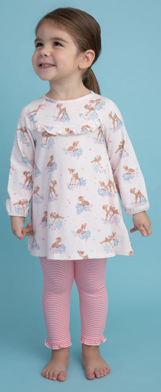 Angel Dear Woodland Deer Ruffle Dress & Legging Set, Angel Dear, angel Dear, Angel Dear 2pc Set, Angel Dear Dress, Angel Dear Dress and Legging Set, Angel dear Footie, Angel Dear Ruffle Dress