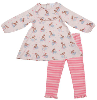 Angel Dear Woodland Deer Ruffle Dress & Legging Set, Angel Dear, angel Dear, Angel Dear 2pc Set, Angel Dear Dress, Angel Dear Dress and Legging Set, Angel dear Footie, Angel Dear Ruffle Dress