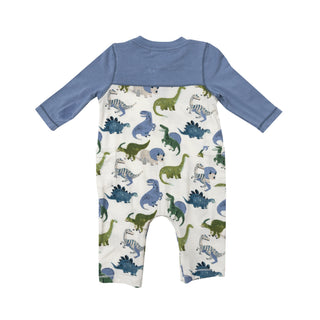 Angel Dear Painterly Dino Romper with Pockets, Angel Dear, Angel Dear, Angel Dear Fall 2022, Angel Dear Ruffle Romper, cf-size-12-18-months, cf-type-romper, cf-vendor-angel-dear, CM22, Dino, 