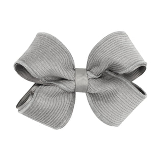 Small Corduroy and Grosgrain Overlay Hair Bow on Clippie - 6 Colors, Wee Ones, Alligator Clip, Alligator Clip Hair Bow, cf-type-hair-bow, cf-vendor-wee-ones, Clippie, Clippie Hair Bow, Hair B